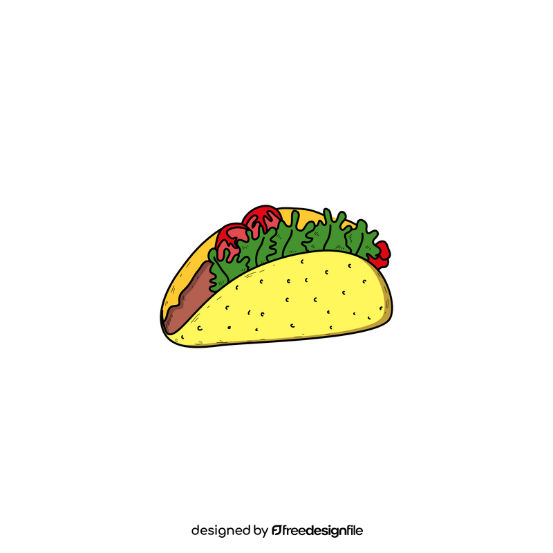 Taco drawing clipart