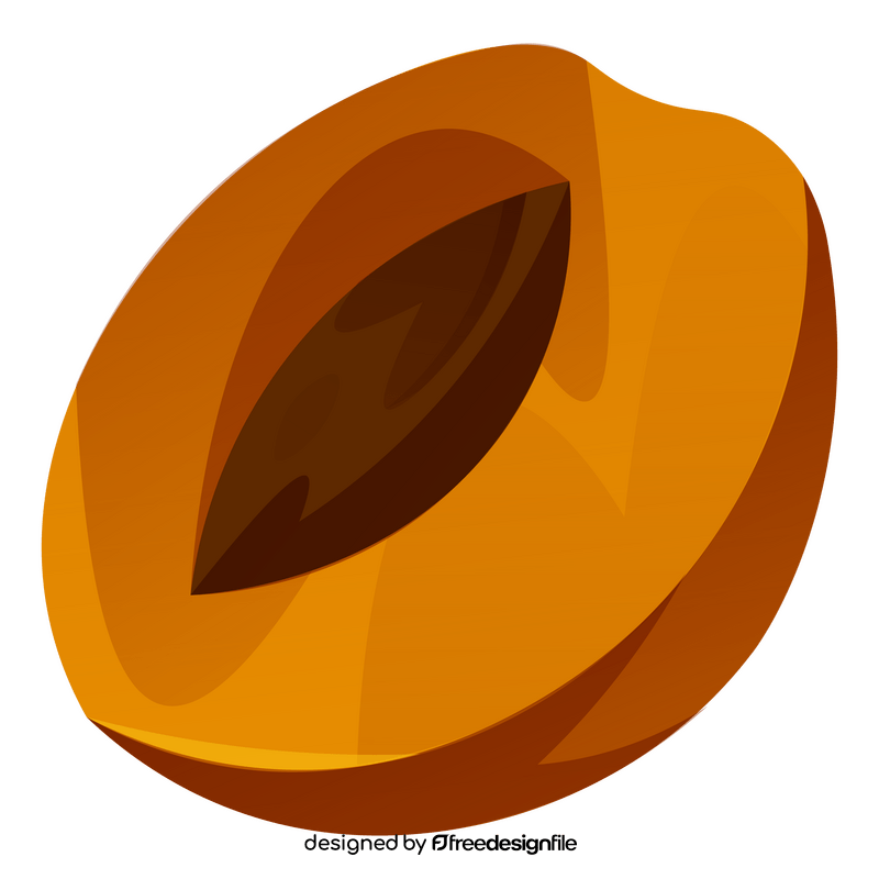 Apricot halfseed clipart