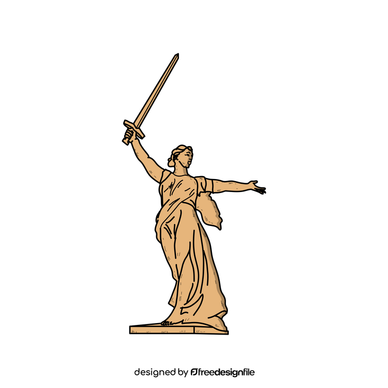 The Motherland Calls statue drawing clipart