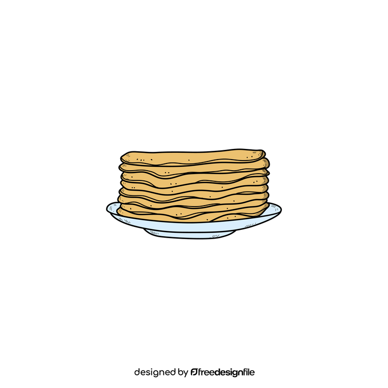 Pancake drawing clipart