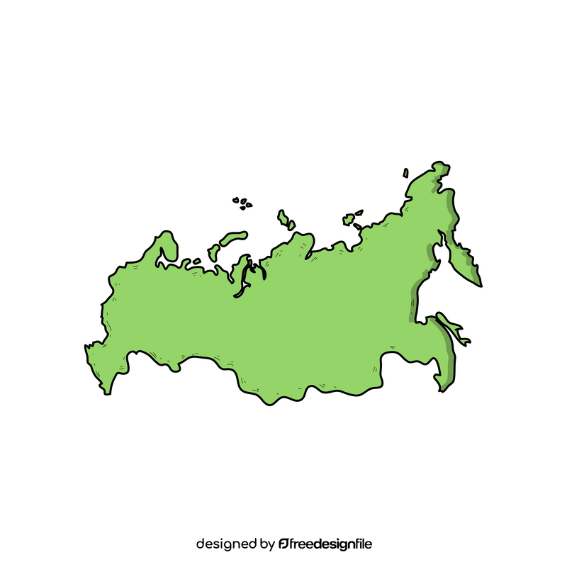 Russia map drawing clipart