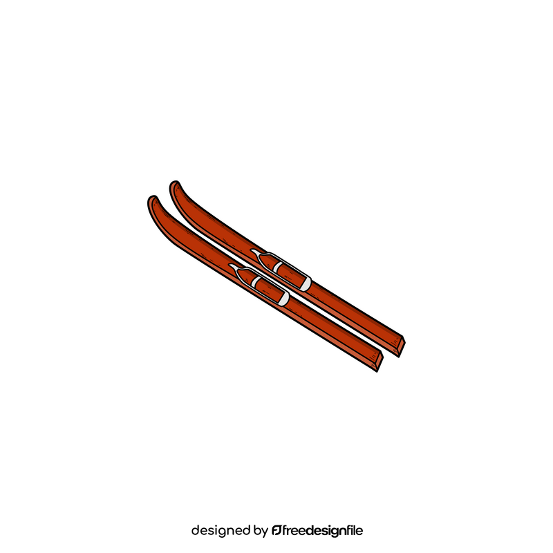 Swiss skis drawing clipart