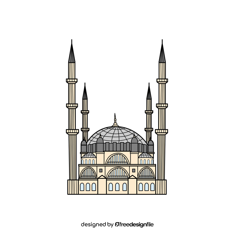 Selimiye Mosque drawing clipart