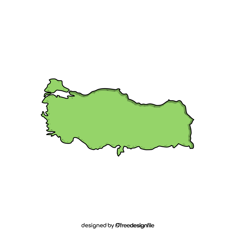 Turkey map drawing clipart