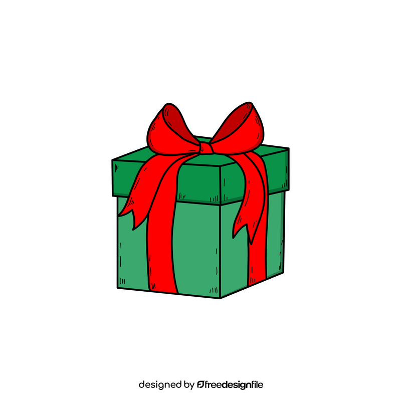 Christmas gift drawing clipart