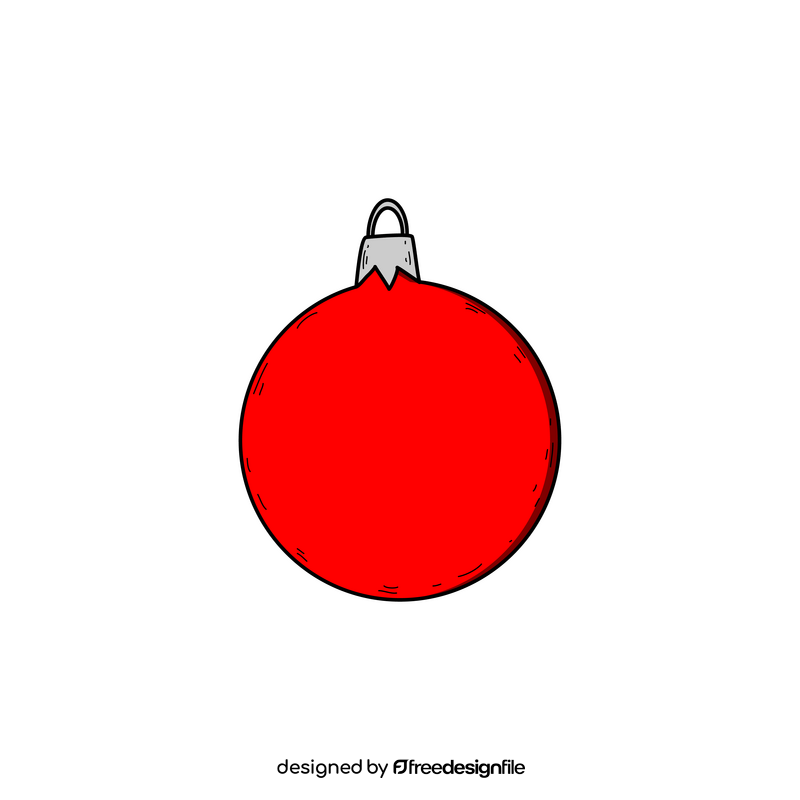 Christmas ball ornament drawing clipart