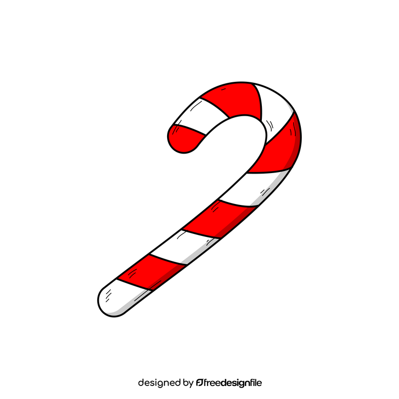 Christmas candy cane drawing clipart