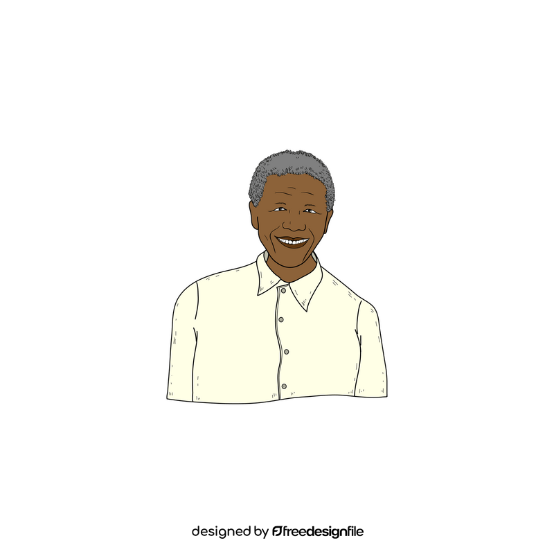 South Africa Nelson Mandela drawing clipart