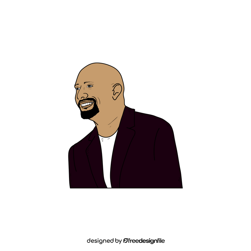 Dwayne Johnson drawing clipart