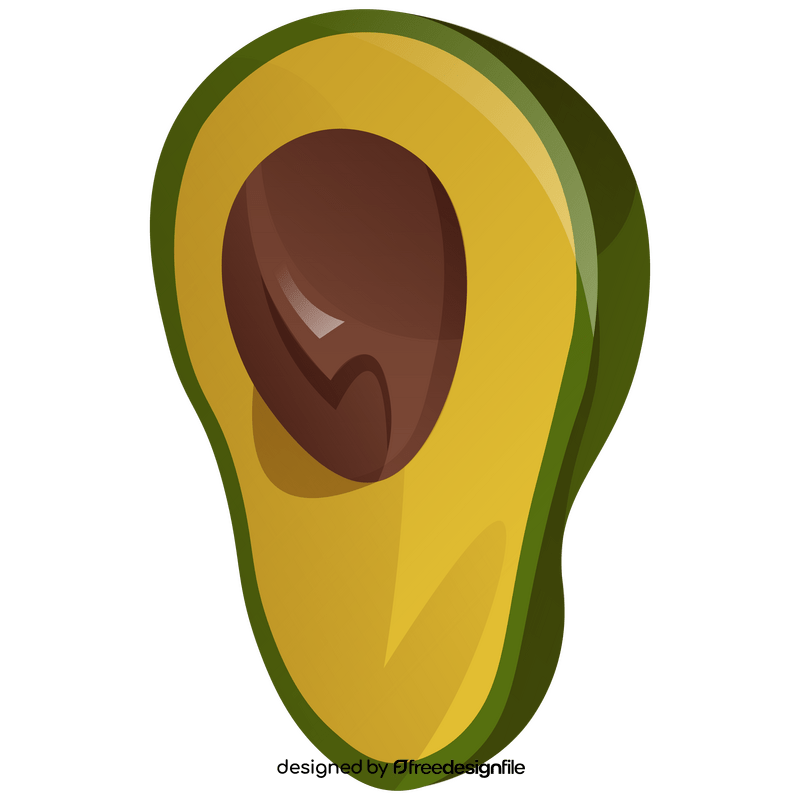 Avocado half clipart