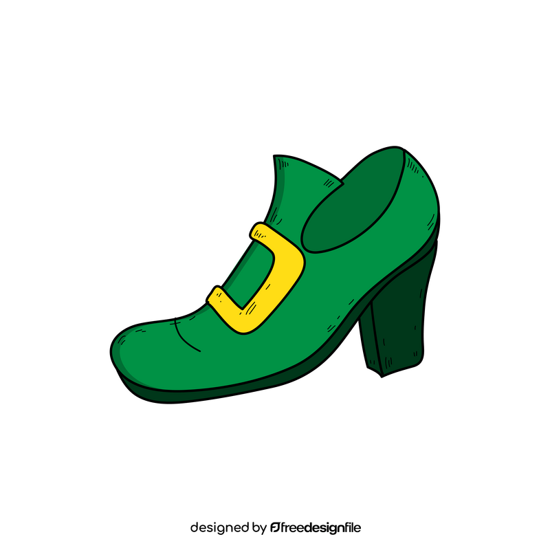 St Patricks Day shoe drawing clipart
