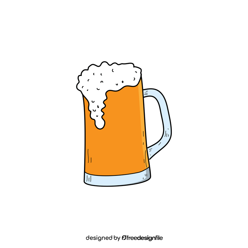 Beer mug drawing clipart