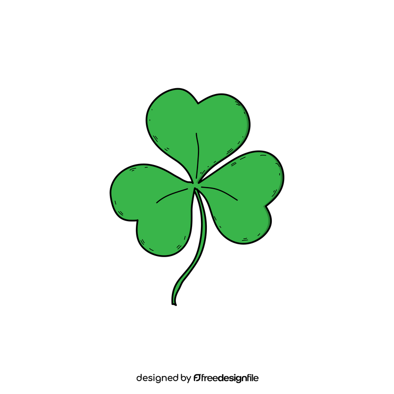 St Patricks Day shamrock drawing clipart