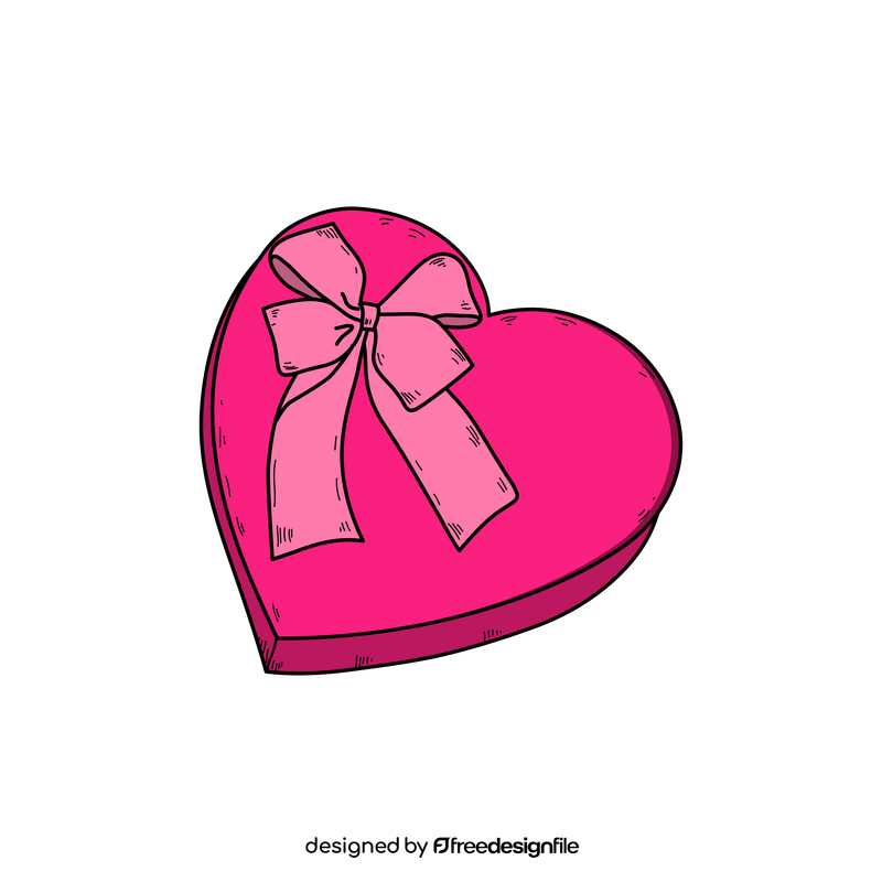 Valentines Day gift drawing clipart