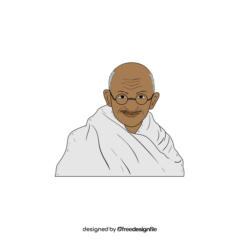 Mahatma Gandhi drawing clipart