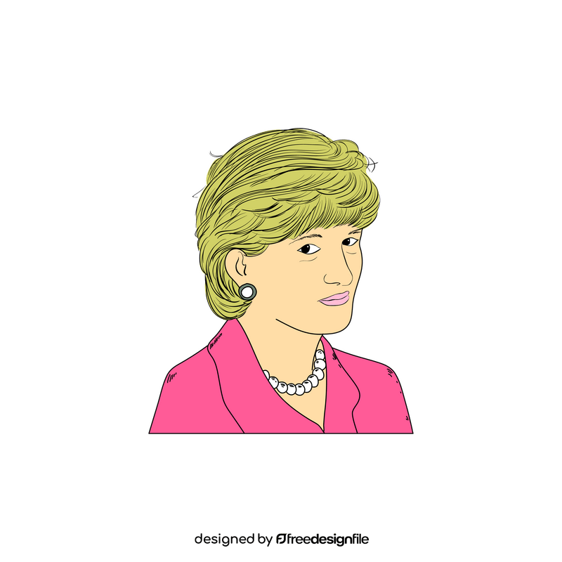 Princess Diana drawing clipart