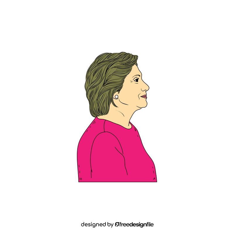 Hillary Clinton cartoon drawing clipart