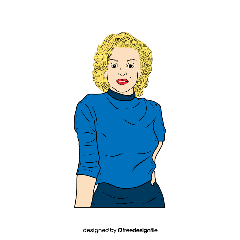 Marilyn Monroe cartoon drawing clipart