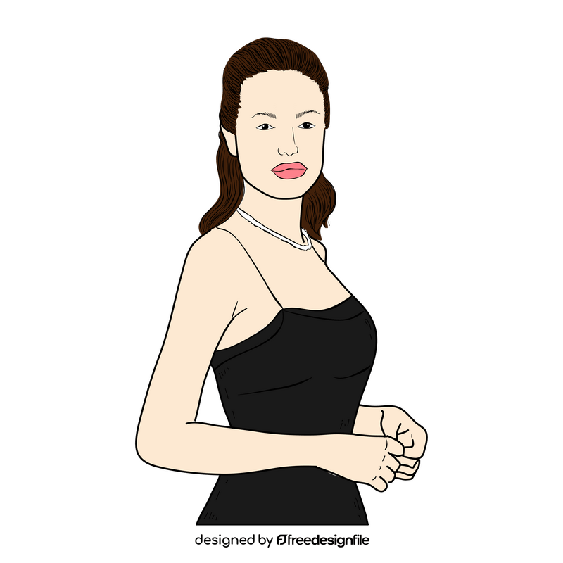 Angelina Jolie cartoon drawing clipart