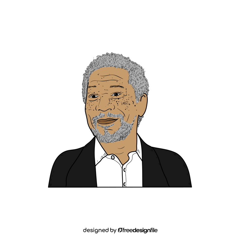 Morgan Freeman drawing clipart