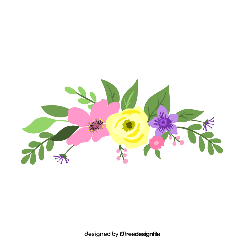 Flowers for frame and border clipart