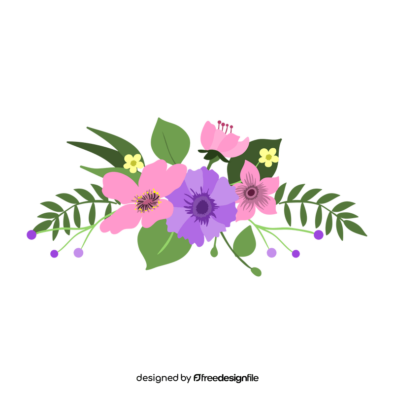 Design flowers for frame and border clipart