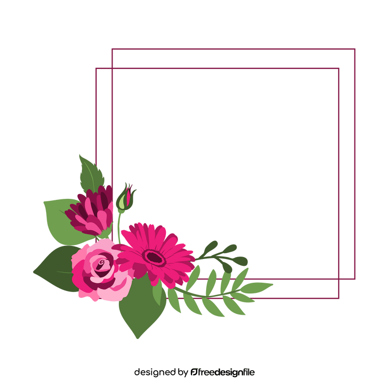 Design floral border clipart