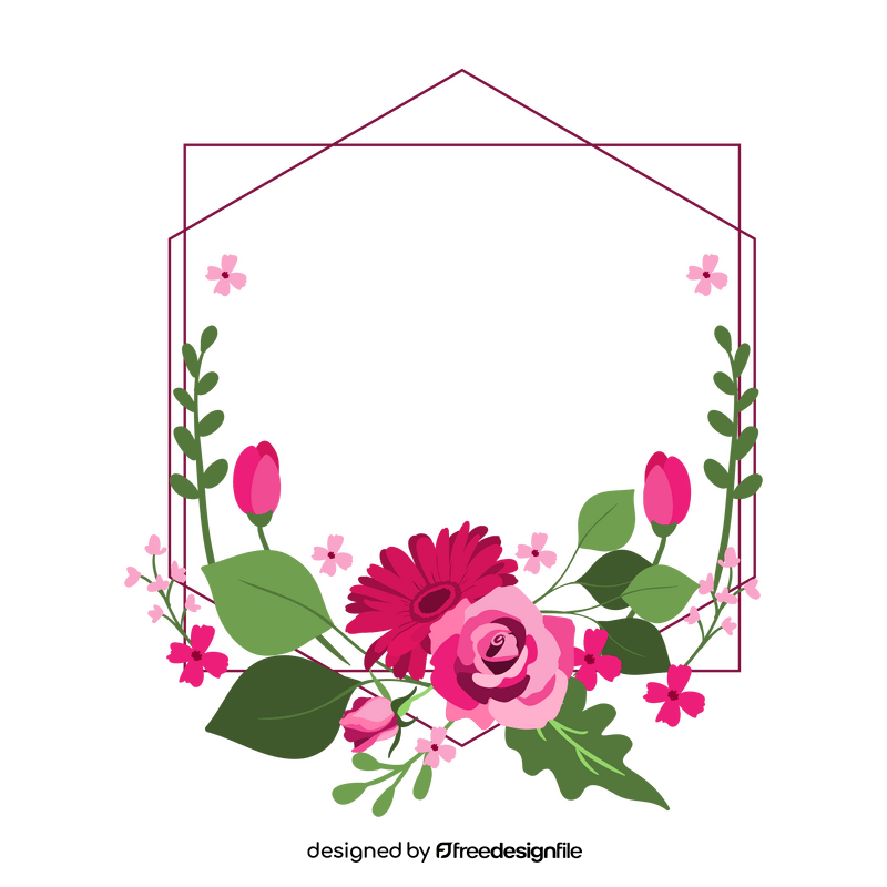 Wedding floral frame clipart