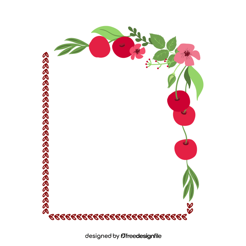 Flower frame of cherry blossom clipart