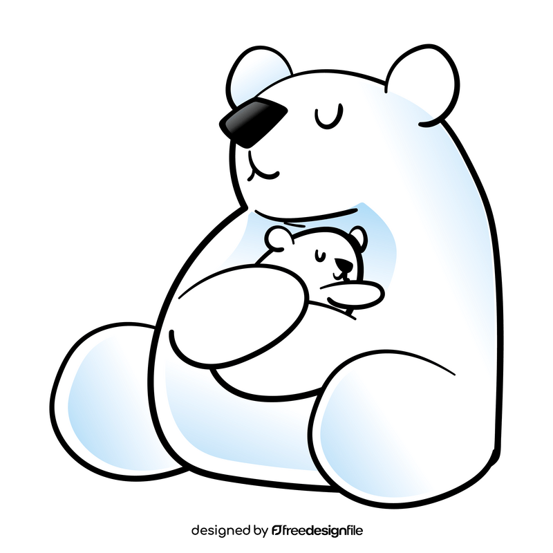 Polar bear cartoon clipart