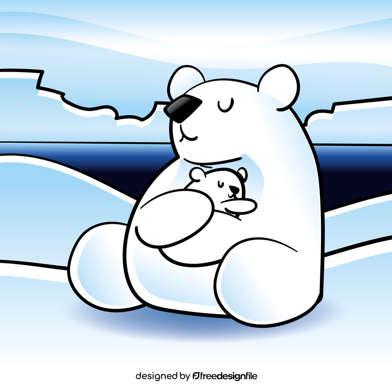 Polar bear cartoon vector