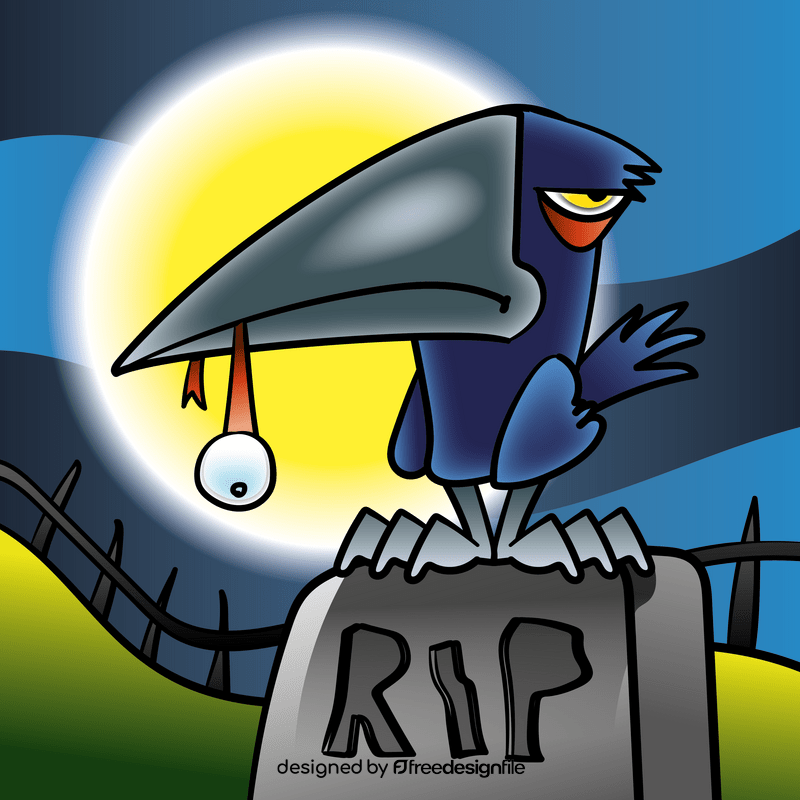 Crow cartoon vector