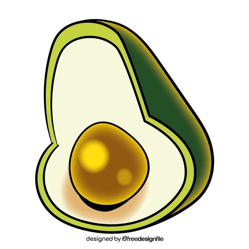 Avocado cartoon clipart