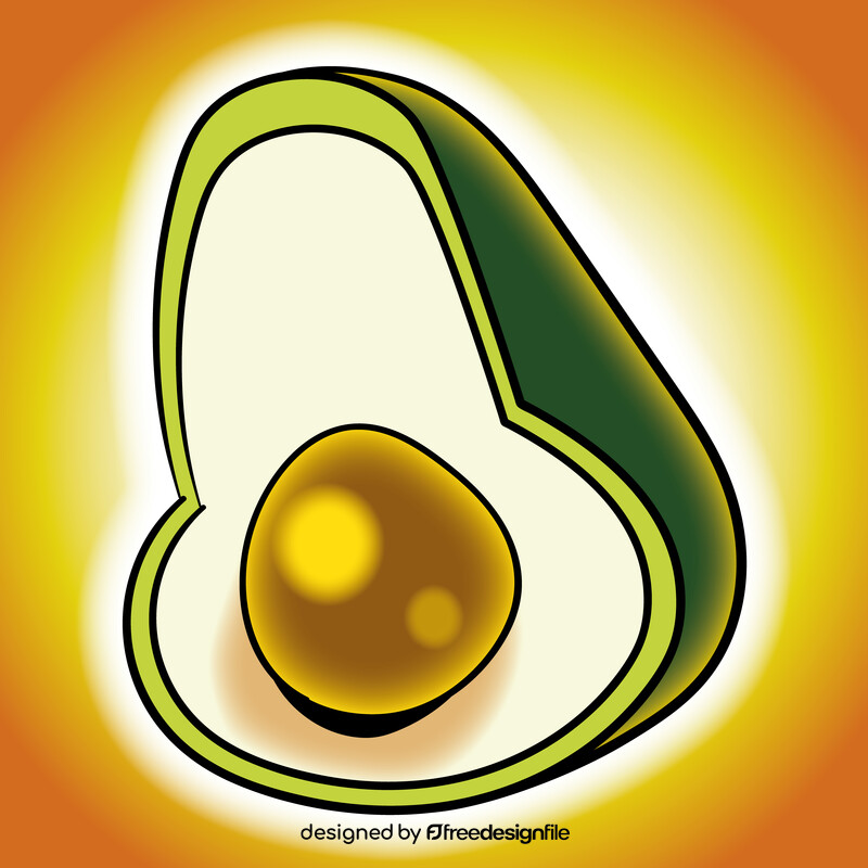 Avocado cartoon vector