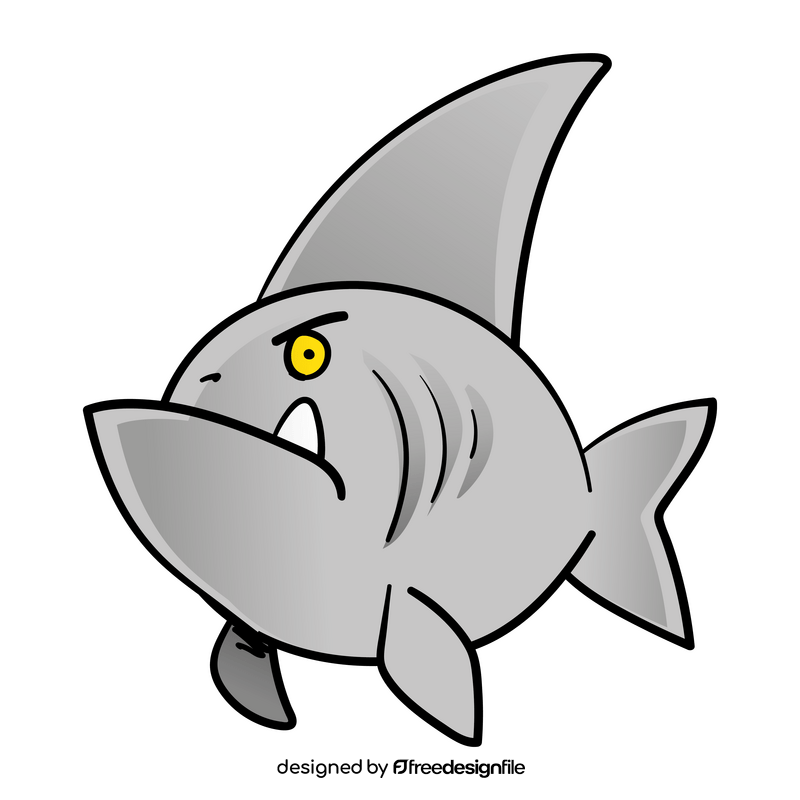 Baby shark cartoon clipart