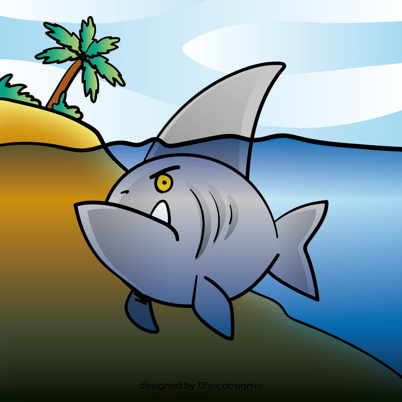 Baby shark cartoon vector