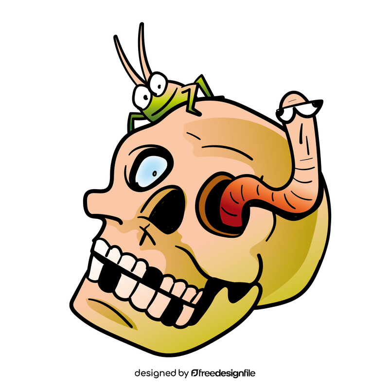 Skull cartoon clipart