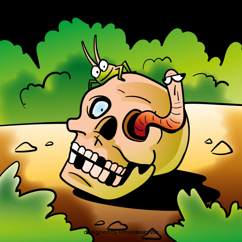 Skull cartoon vector