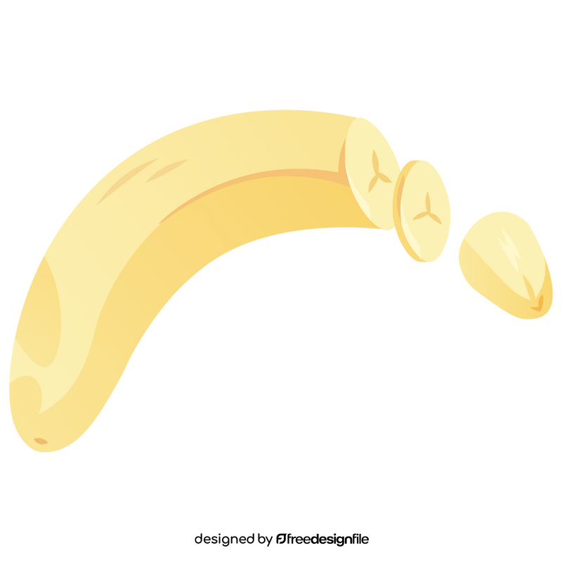 Banana peeled clipart
