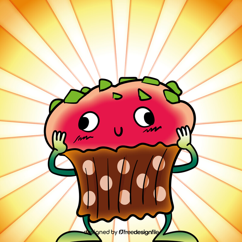 Muffin cartoon vector