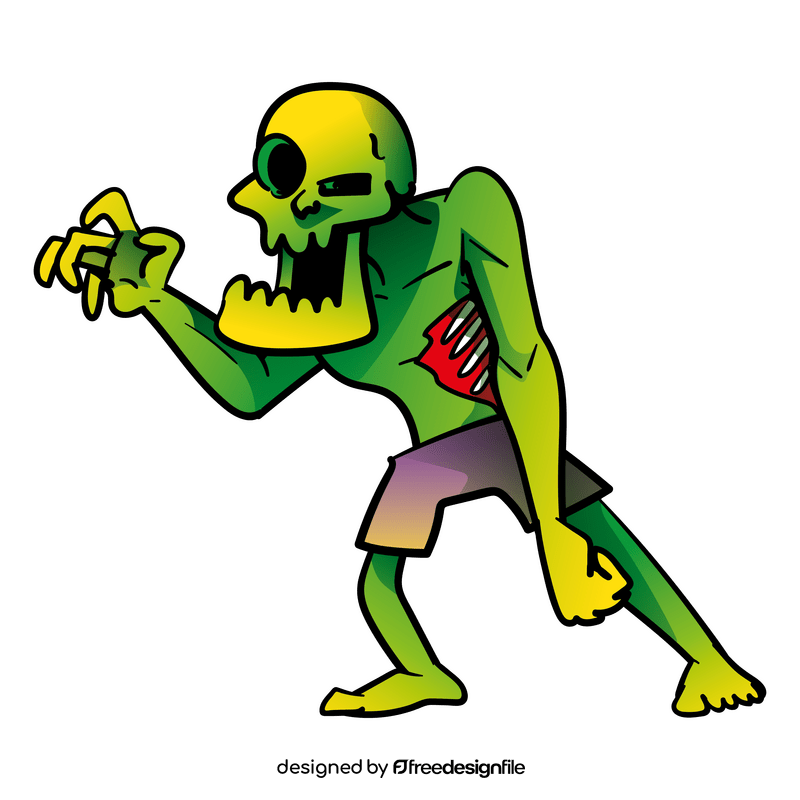 Zombie cartoon clipart