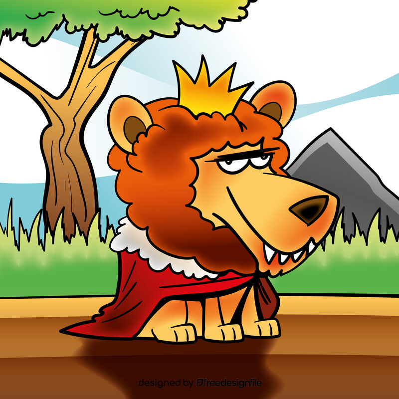 Lion king cartoon vector