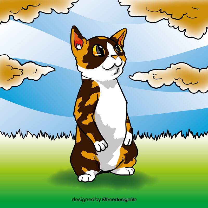 Cat cartoon vector