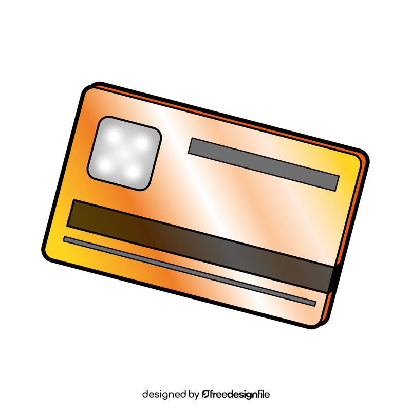 Credit card cartoon clipart