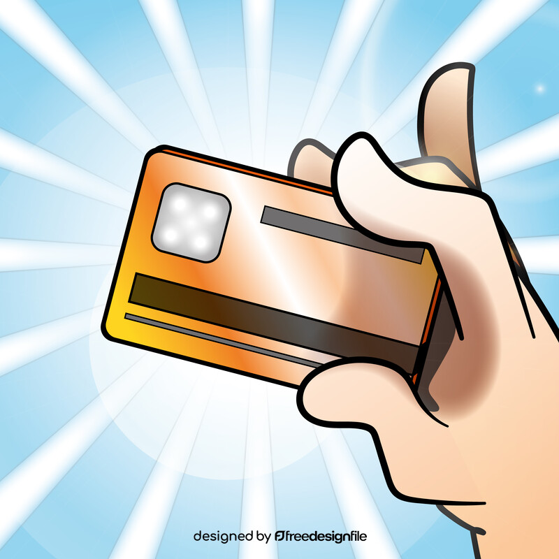Credit card cartoon vector