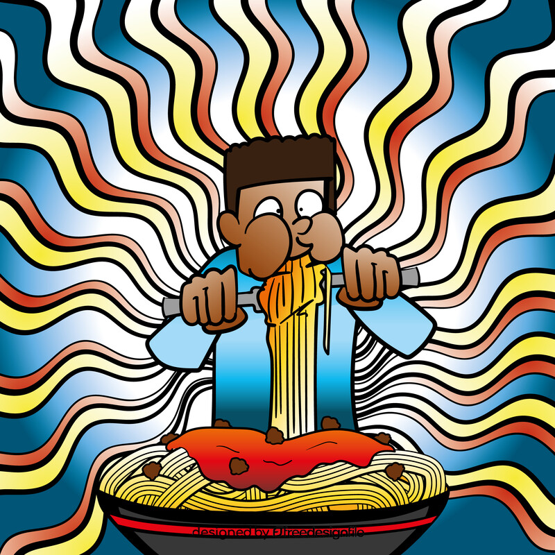 Spaghetti cartoon vector