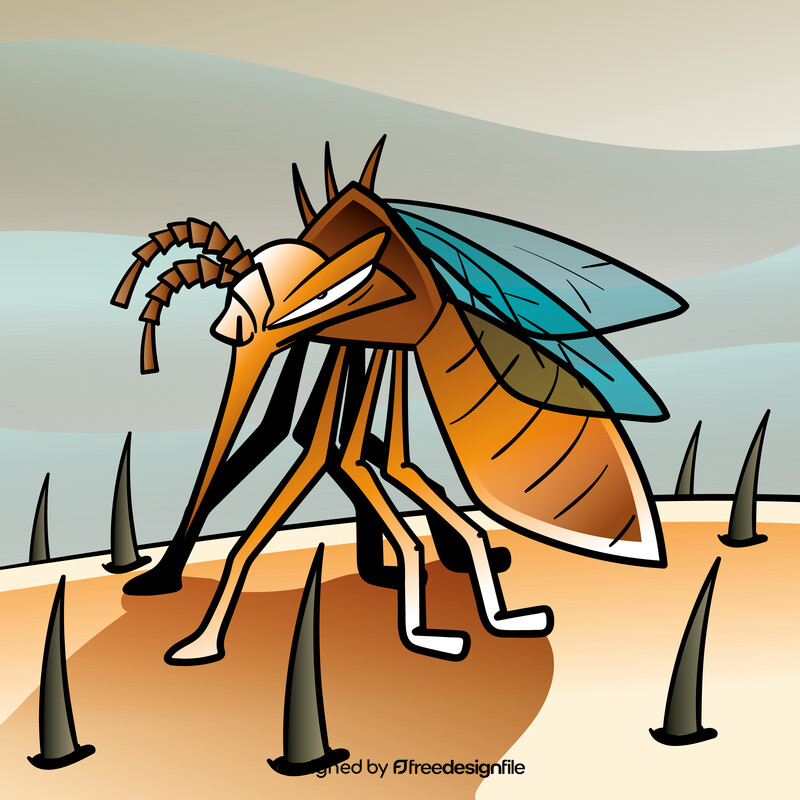 Mosquito cartoon vector
