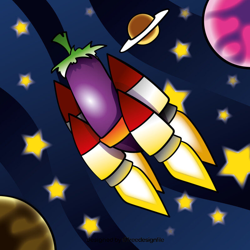 Eggplant cartoon vector