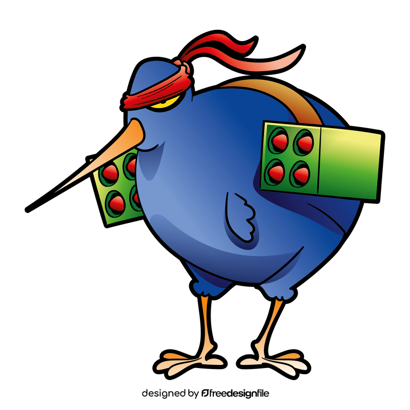 Kiwi bird cartoon clipart