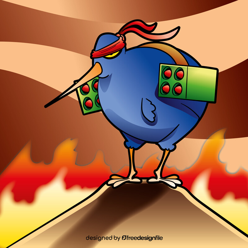 Kiwi bird cartoon vector